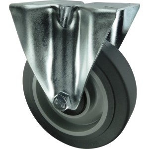 Kółko stałe z blaszką mocującą 125mm GREY gumowe Atlas Workholders ATL9451510K