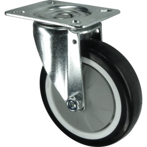 Kółko obrotowe z blaszką mocującą 100mm PU poliuretanowe Atlas Workholders ATL9450614K