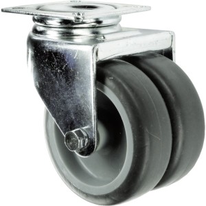 Kółko obrotowe z blaszką mocującą 75mm TWINgumowe Atlas Workholders ATL9450382K