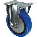 Kółko stałe z blaszką mocującą 125mm BLUE gumowe Atlas Workholders ATL9450556K