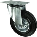Kółko obrotowe z blaszką mocującą 160mm gumowe STEEL CENTRE Atlas Workholders ATL9451452K