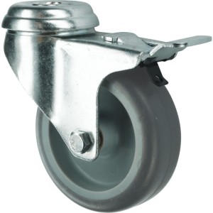 Kółko z hamulcem obrotowe z otworem 125mm gumowe Atlas Workholders ATL9450306K