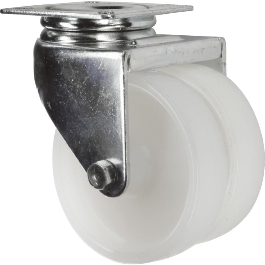 Kółko obrotowe z blaszką mocującą 75mm TWIN PP polipropylenowe Atlas Workholders ATL9450352K