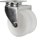 Kółko obrotowe z blaszką mocującą 75mm TWIN PP polipropylenowe Atlas Workholders ATL9450352K