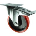 Kółko z hamulcem obrotowe z blaszką mocującą 125mm PU poliuretanowe Atlas Workholders ATL9451650K