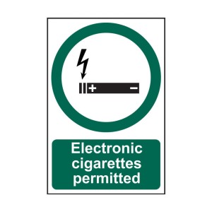 Tabliczka ostrzegawcza ELECTRONIC CIGARETTES PERMITTED200x300mm RIGID Sitesafe SSF9649073K