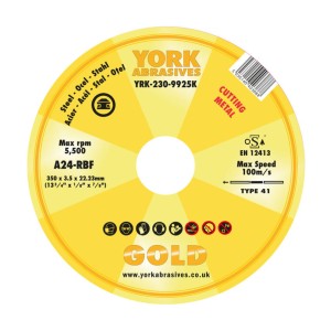 Tarcza do cięcia 350x3.5x22.23mm A24-RBFFLAT York Abrasives YRK2309925K