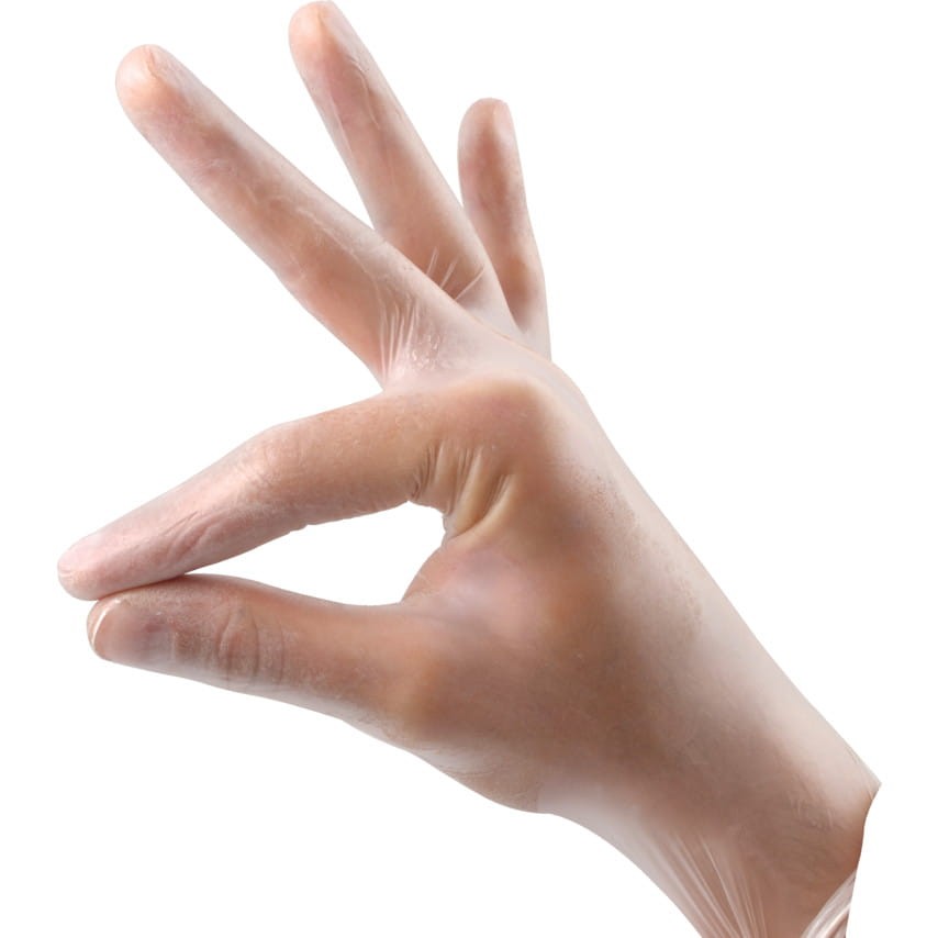 Rękawice winylowe pudrowane przeźroczyste XL 200szt. Sitesafe SSF9617037H