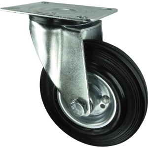 Kółko obrotowe z blaszką mocującą 125mm gumowe STEEL CENTRE Atlas Workholders ATL9451450K