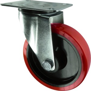 Kółko obrotowe z blaszką mocującą 80mm PU poliuretanowe Atlas Workholders ATL9451686K