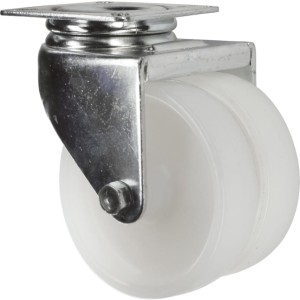 Kółko obrotowe z blaszką mocującą TWIN 50mm PP polipropylenowe Atlas Workholders ATL9450350K