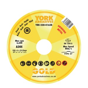 Tarcza do szlifowania 230x6x22.23mm A30S DPC York Abrasives YRK2304165K