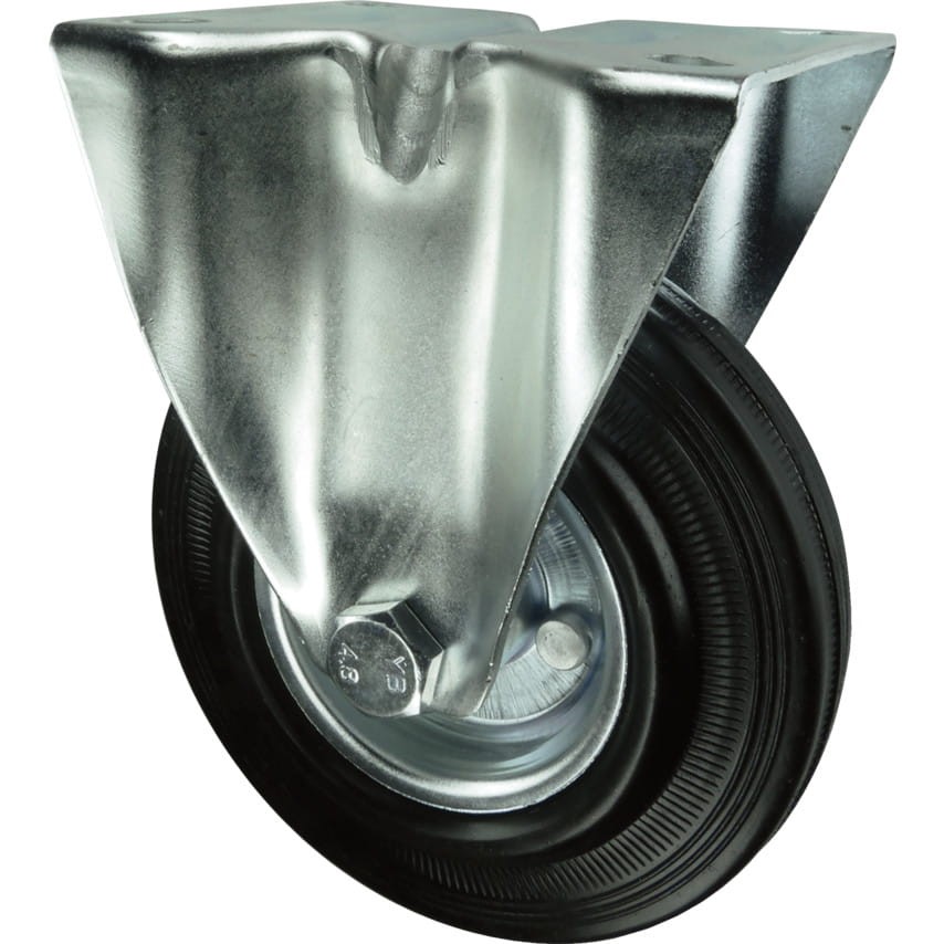 Kółko stałe z blaszką mocującą 100mm gumowe STEEL CENTRE Atlas Workholders ATL9451428K