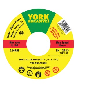 Tarcza do cięcia 300x3x22.23 C24RBF T41 York Abrasives YRK2305390K