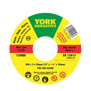Tarcza do cięcia 300x3x20mm C24RBF T41 York Abrasives YRK2305360K