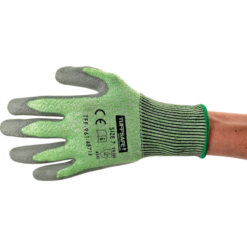 Rękawice PU CUT 5 GLOVE GREEN SZ.10 Tuffsafe TFF9614874E