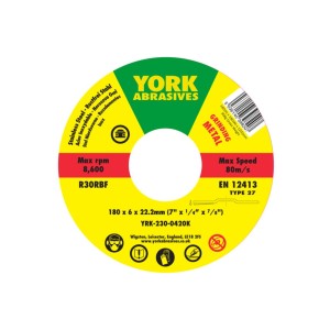 Tarcza do szlifowania 180x6x22.23 R30RBF DPC T27 York Abrasives YRK2300420K