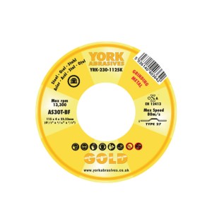 Tarcza do szlifowania 115x4x22.23mm AS30T-BF DPC York Abrasives YRK2301125K