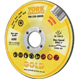Tarcza do szlifowania 125x3x22.23mm A30S DPC York Abrasives YRK2302085K