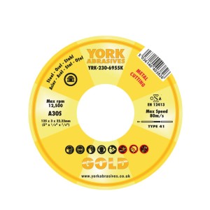 Tarcza do cięcia 125x3x22.23mm A30S FLAT York Abrasives YRK2306955K