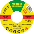 Tarcza do cięcia 180x1.8x22.23mm A36SBF INOX do stali nierdzewnej T41 York Abrasives YRK2304830K