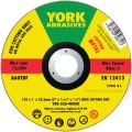 Tarcza do cięcia 125x1x22.23mm A60TBF INOX do stali nierdzewnej T41 York Abrasives YRK2304800K