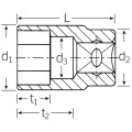 Nasadka 3/8" 16mm 6-kątna krótka Stahlwille 02110016