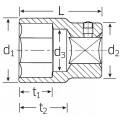 Nasadka 3/4" 36mm 6-kątna krótka Stahlwille 05010036