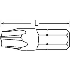 Końcówka wkrętakowa bit 1/4" TPI 40 5-gwiazdkowa Stahlwille 08161040 1szt.
