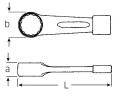 Klucz oczkowy jednostronny 64mm do pobijania Stahlwille 42050064