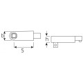 Końcówka wtykowa z czopem kwadr. 3/8" do kluczy dynamometrycznych9x12mm wersja przedłużona Stahlwille 58242005
