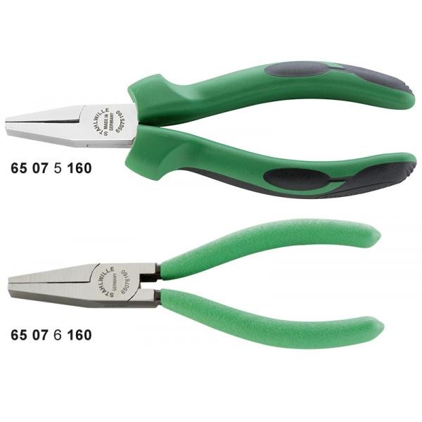Szczypce płaskie krótkie L-160mm polerowne rękojeść PCV Stahlwille 65076160