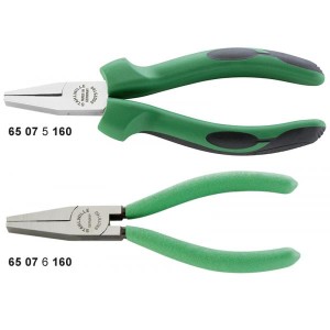 Szczypce płaskie krótkie L-160mm polerowne rękojeść PCV Stahlwille 65076160