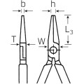 Szczypce płaskie krótkie L-160mm polerowne rękojeść PCV Stahlwille 65076160