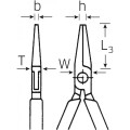 Szczypce płaskie dla elektroników L-125mm polerowane powlekane Stahlwille 65176120