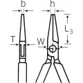 Szczypce chwytne precyzyjne L-130mm płaskie szerokie chromowane Stahlwille 65185130