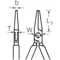 Szczypce okrągłe dla mech. krótkie L-130mm chrom./powl. Stahlwille 65255130