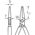 Szczypce okrągłe dla elektroniczny L-125mm (wysmukłe); poler./powl. Stahlwille 65266120