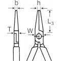 Szczypce półokrągłe z obcinakiem L-145mm (radio./tel.); polerowane rękojeść 2K Stahlwille 65293145