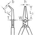 Szczypce półokrągłe dla mech. (odg.45st.) L-170mm chrom./powl. Stahlwille 65325170