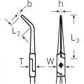 Szczypce półokrągłe (igłowe odg.45st.) dla elektroniczny 160mm chrom./powl. Stahlwille 65375160