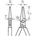 Szczypce półokrągłe dla elektroniczny 125mm (ze sprężyną rozp.); poler./powl. Stahlwille 65406120