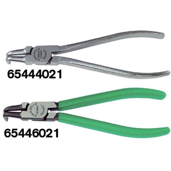 Szczypce odgięte do pierścieni wew. do 7mm chrom./graw. Stahlwille 65444001