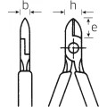 Szczypce tnące boczne L-130mm poler./powl. Stahlwille 66006130