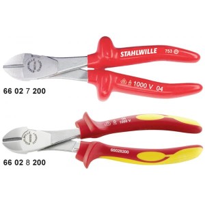 Szczypce tnące boczne wzmocnione izolowane VDE1000V L-160mm chromowane Stahlwille 66028160
