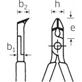 Szczypce ukośne dla elektroniczny (ostrza bez skosu) L-112mm poler./powl. Stahlwille 66146115