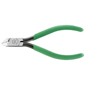 Szczypce tnące boczne odgięte 45st L-120mm do plastiku polerowane rękojeść PCV Stahlwille 66716120 MTM