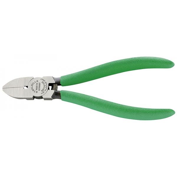 Szczypce tnące boczne odgięte 20st L-145mm do plastiku polerowane rękojeść PCV Stahlwille 66726145