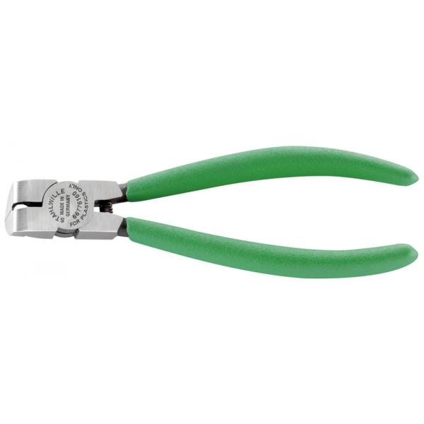 Szczypce tnące boczne odgięte 90st L-160mm do plastiku polerowane rękojeść PCV Stahlwille 66776160