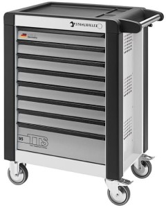 Wózek narzędziowy warsztatowy TTS 8-Szufl.biały z nakładkami 1021x823x 497mm możliwość wysunięcia tylko jednej szuflady w tym samym czasie max obciążenie: 30kg na szufladę; 750 kg na Wózek Stahlwille 81200024